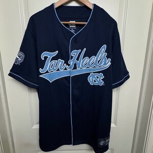 NEW UNC Tar Heels Jersey Mens LARGE Baseball Style Rameses NCAA March Madness